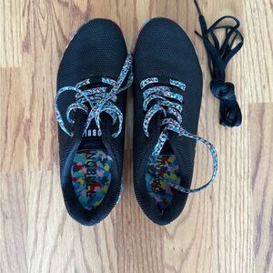 NOBULL Black Trainers with Colorful Laces